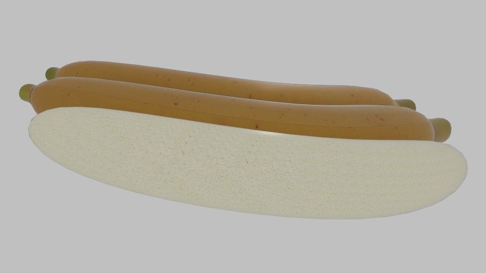 Banana three bananas Low-poly 3D model_4