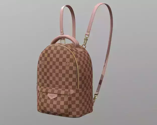 Louis Vuitton Palm Springs Backpack Damier Ebene Canvas Low-poly 3D model