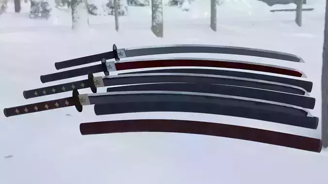 Katana samurai swords for sims