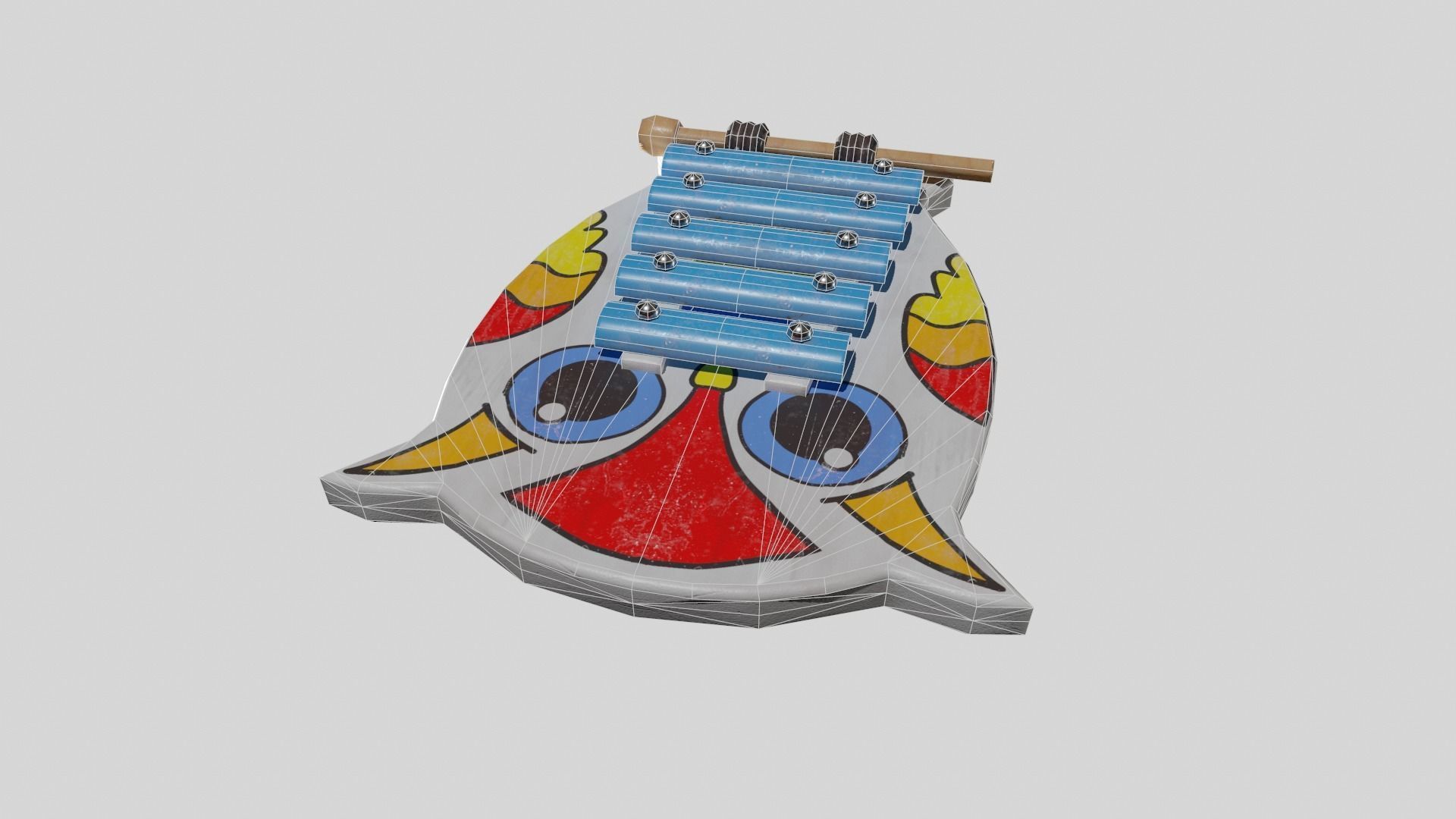 Children Toy Cymbals Low-poly 3D model_12