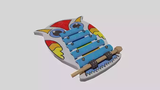 Children Toy Cymbals Low-poly 3D model