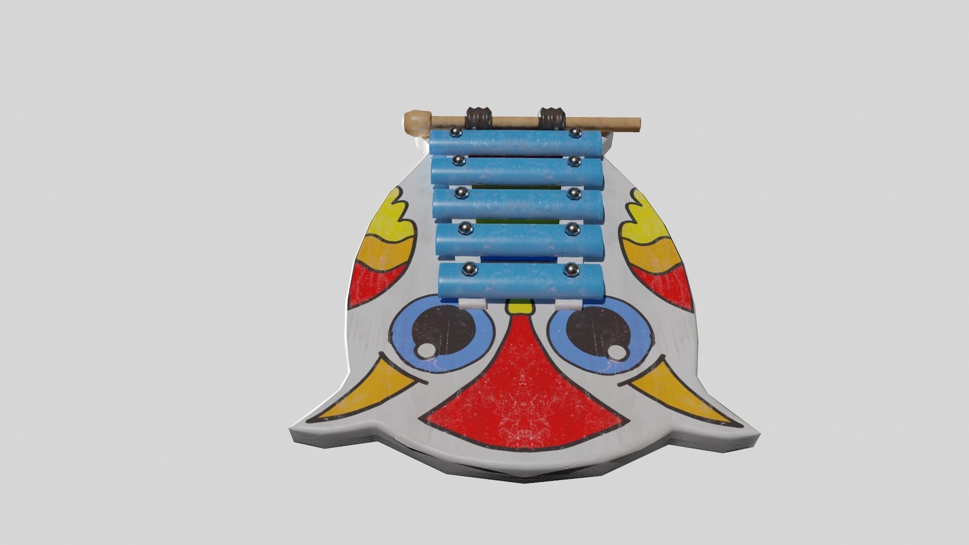 Children Toy Cymbals Low-poly 3D model_6