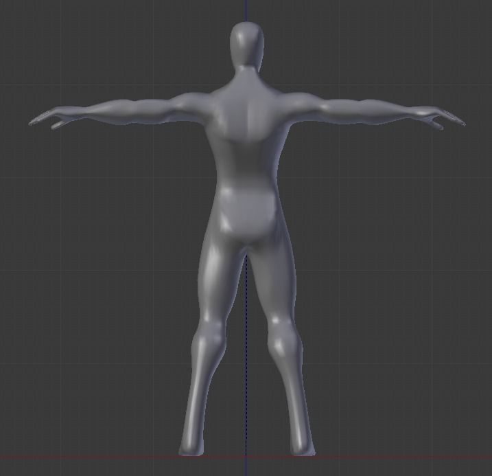 Basic Human Male Low-poly 3D model_6