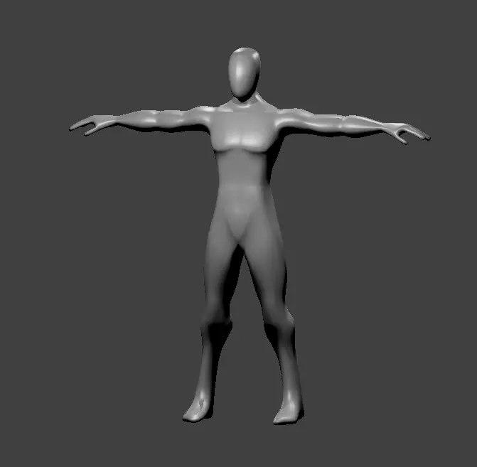 Basic Human Male Low-poly 3D model_0