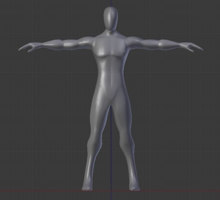 Basic Human Male Low-poly 3D model_4