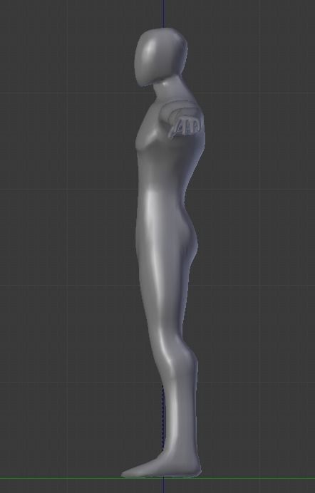 Basic Human Male Low-poly 3D model_5