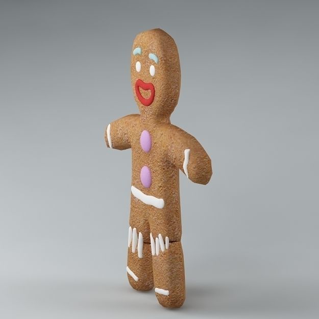 Gingerbread Man 01 3D model_2