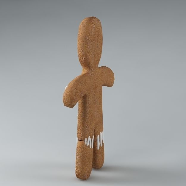 Gingerbread Man 01 3D model_3