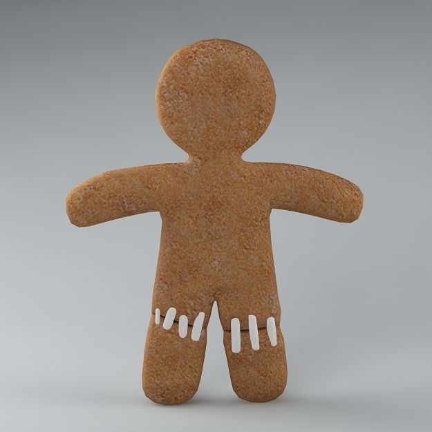 Gingerbread Man 01 3D model_5