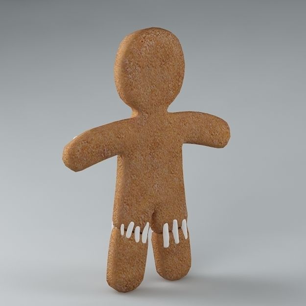 Gingerbread Man 01 3D model_4