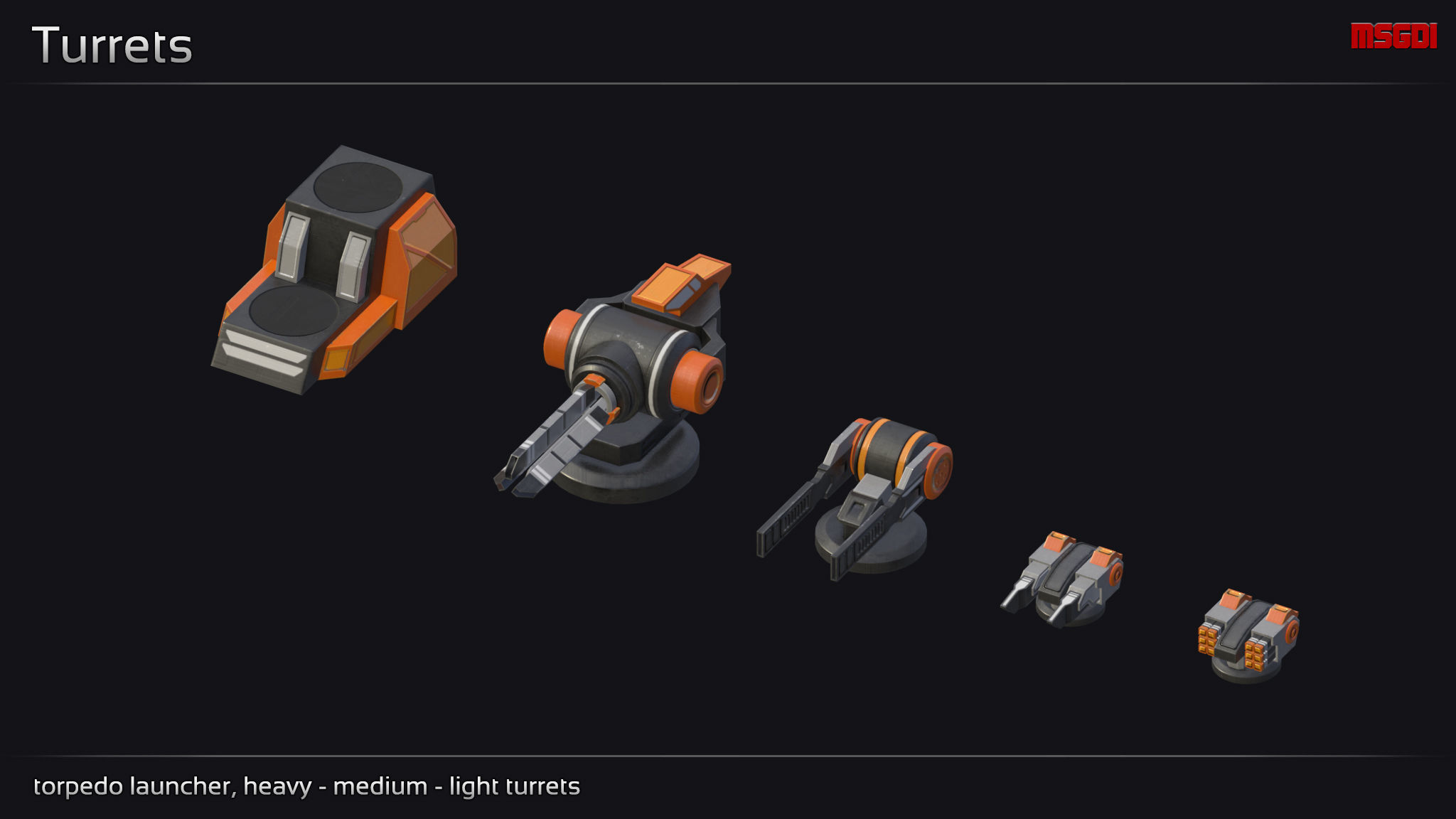 Ankla Alien Battleship Low-poly 3D model_1