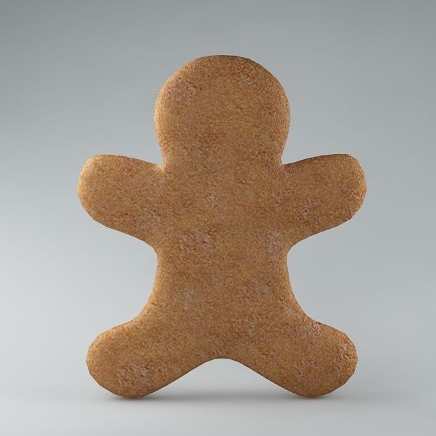 Gingerbread Man 02 3D model_5