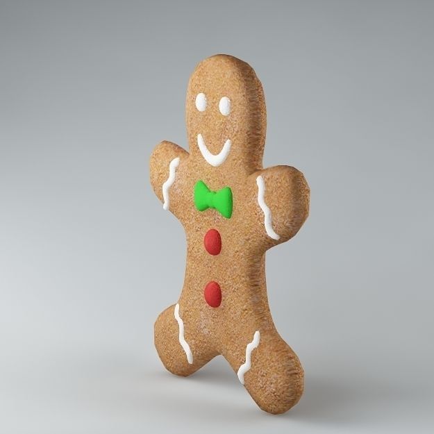 Gingerbread Man 02 3D model_2
