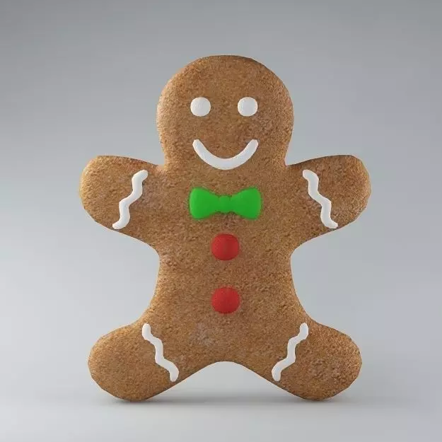 Gingerbread Man 02 3D model_0
