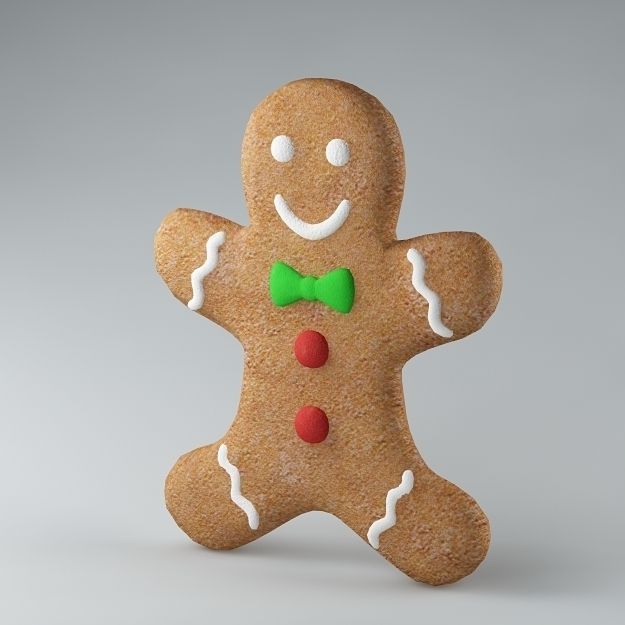 Gingerbread Man 02 3D model_1