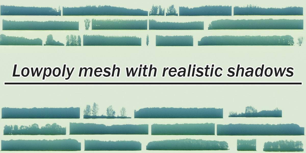 Green Trees  and Gift 3D model_3