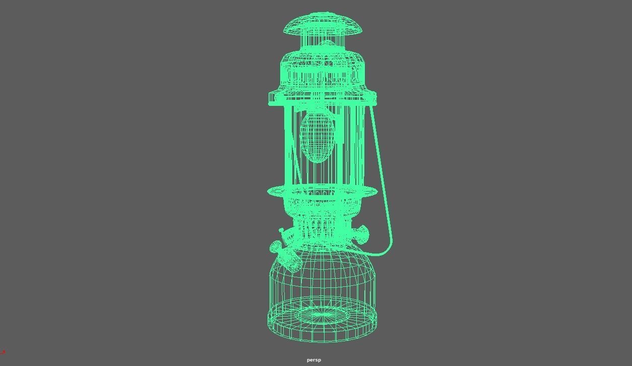 Ancient lamp Low-poly 3D model_12