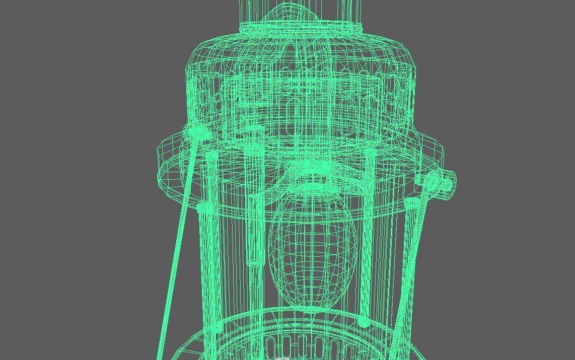 Ancient lamp Low-poly 3D model_13