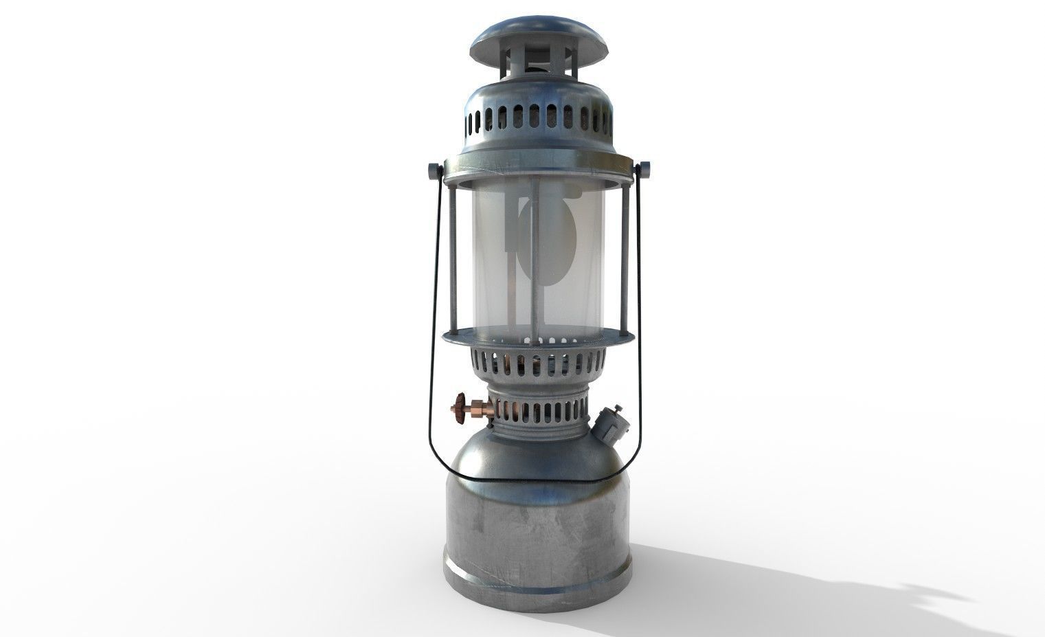 Ancient lamp Low-poly 3D model_1