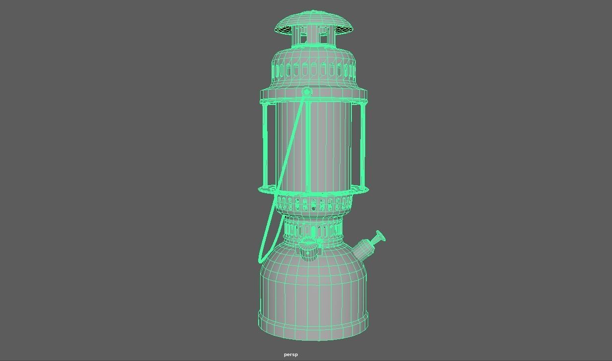 Ancient lamp Low-poly 3D model_7