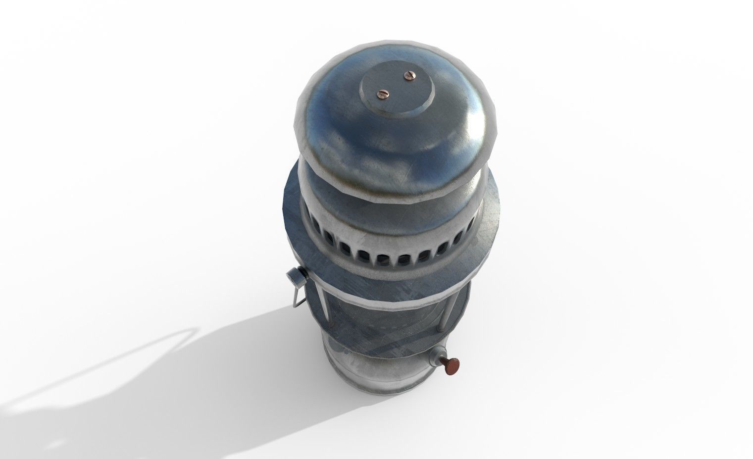 Ancient lamp Low-poly 3D model_3