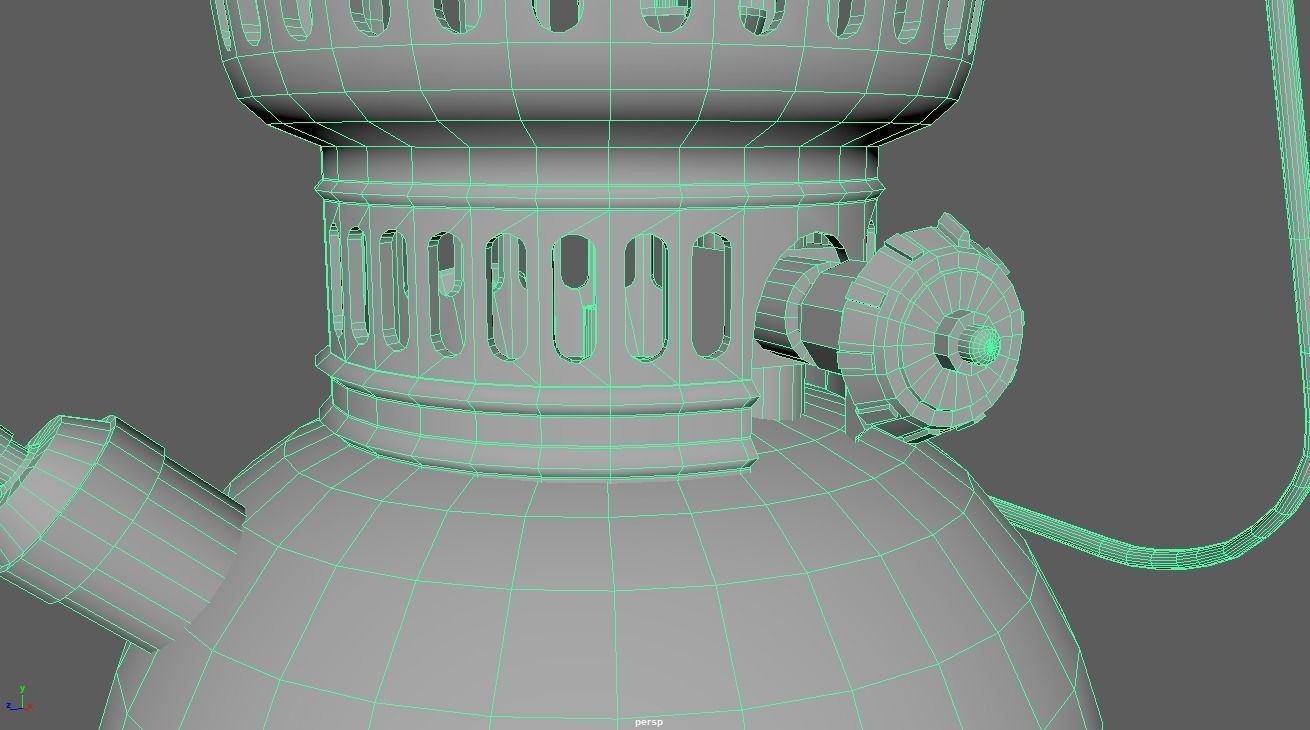 Ancient lamp Low-poly 3D model_10