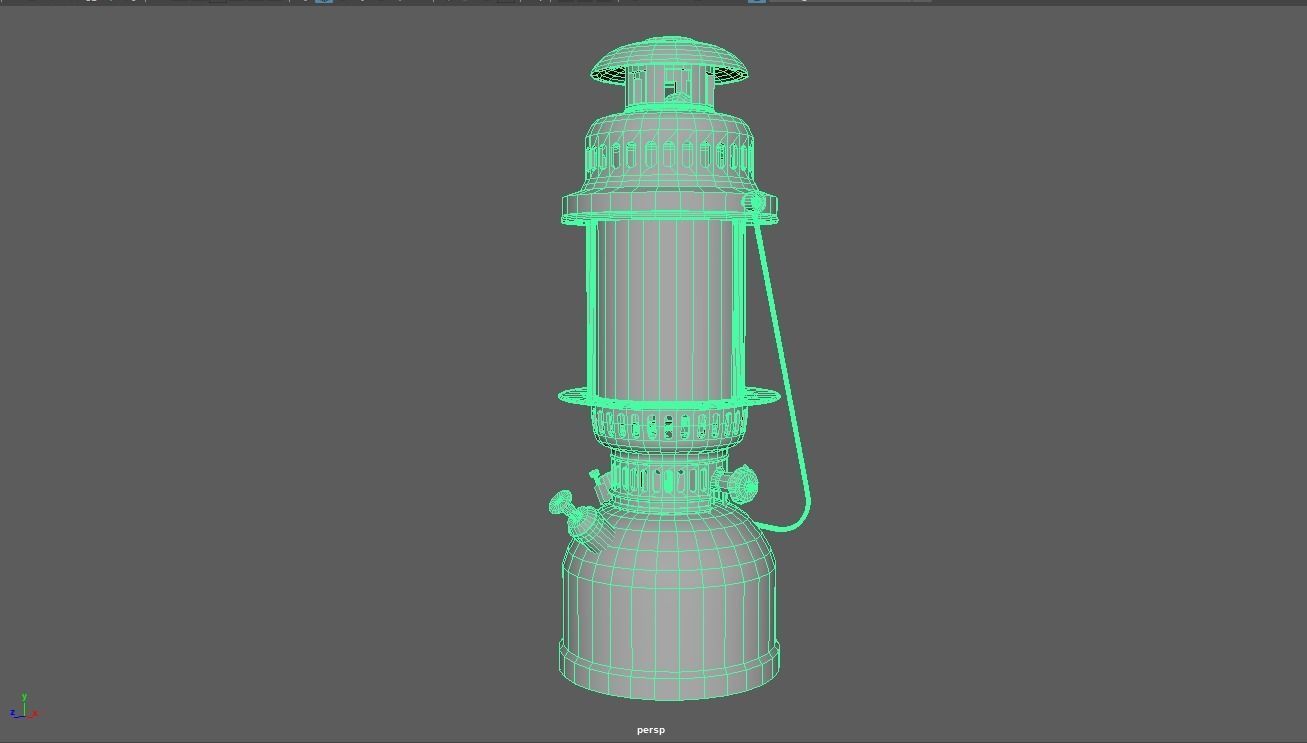 Ancient lamp Low-poly 3D model_5