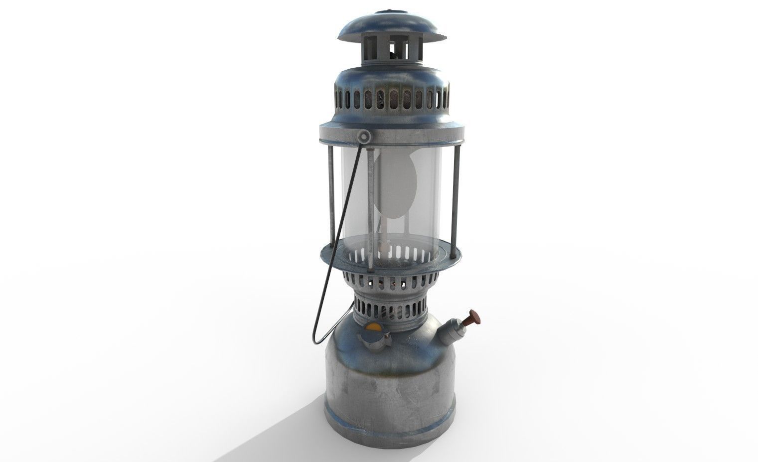 Ancient lamp Low-poly 3D model_2