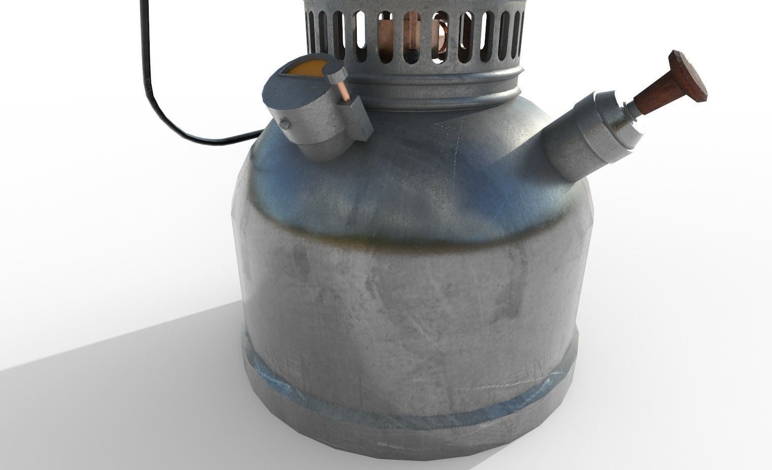 Ancient lamp Low-poly 3D model_4