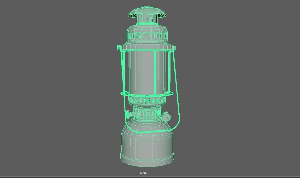Ancient lamp Low-poly 3D model_6