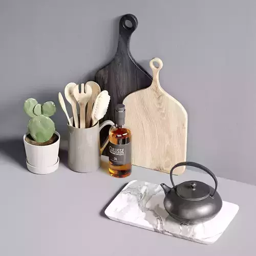 Decorative kitchen set 3D model