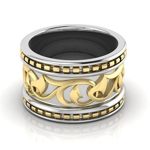 Ornamental Pinky ring 3D print model