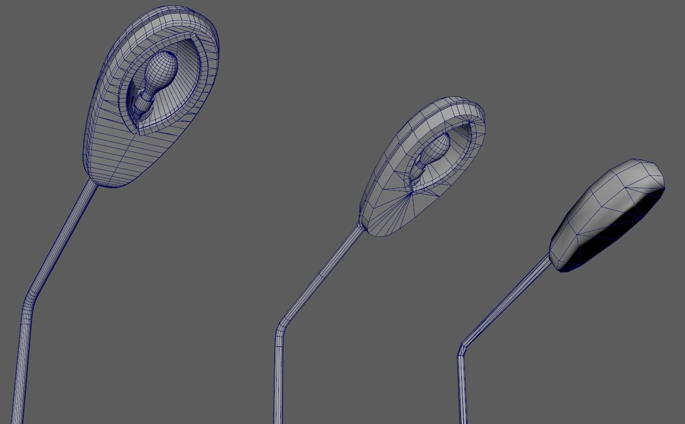 Soviet RKU-01 Street Light Low-poly 3D model_9