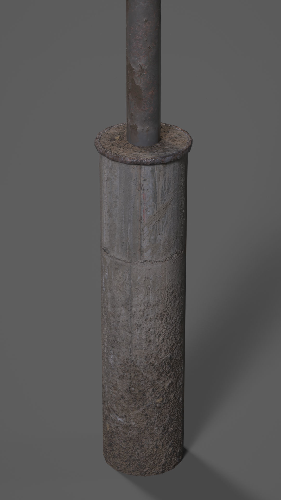 Soviet RKU-01 Street Light Low-poly 3D model_5