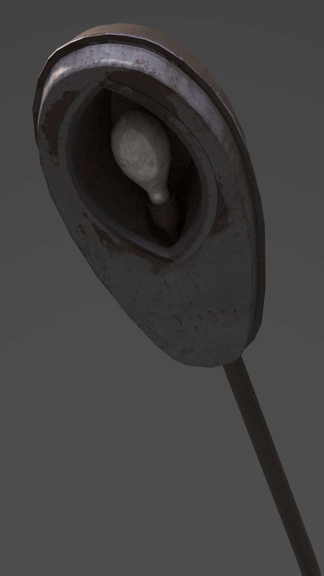 Soviet RKU-01 Street Light Low-poly 3D model_1