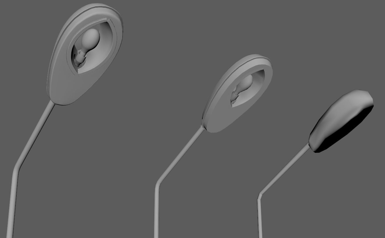 Soviet RKU-01 Street Light Low-poly 3D model_8