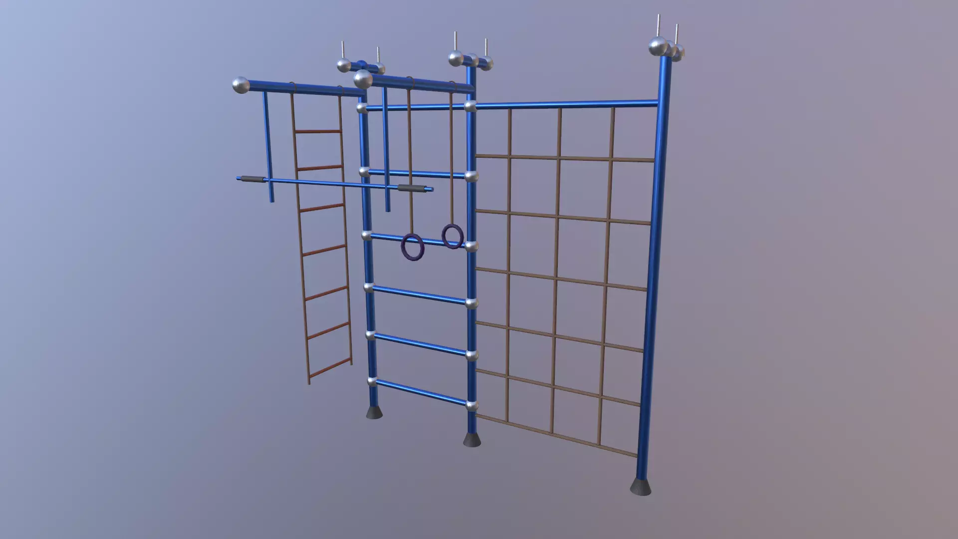 Gymnastic Wall Low-poly 3D model