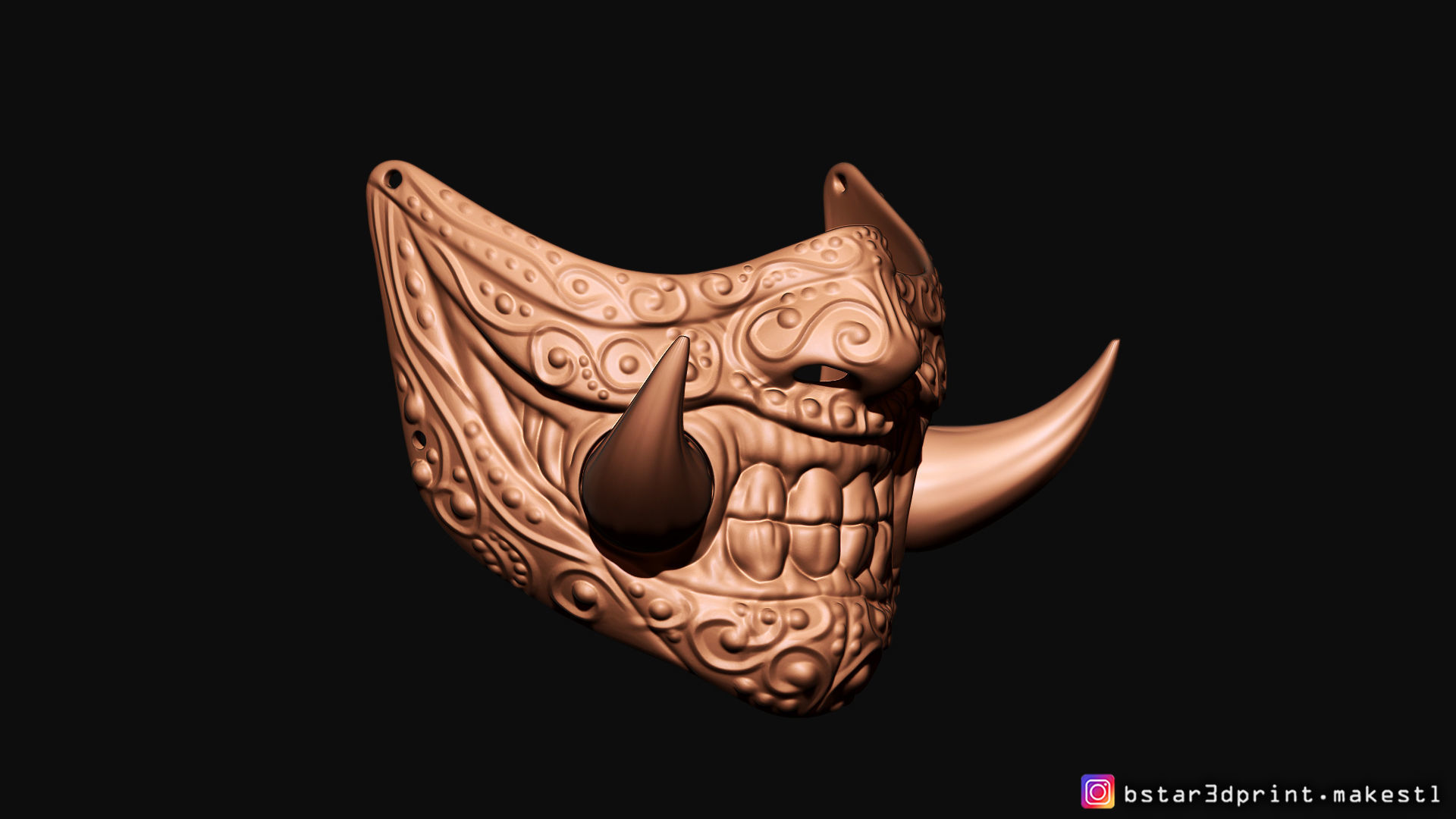 Face mask - Samurai Covid Mask 3D print model_37