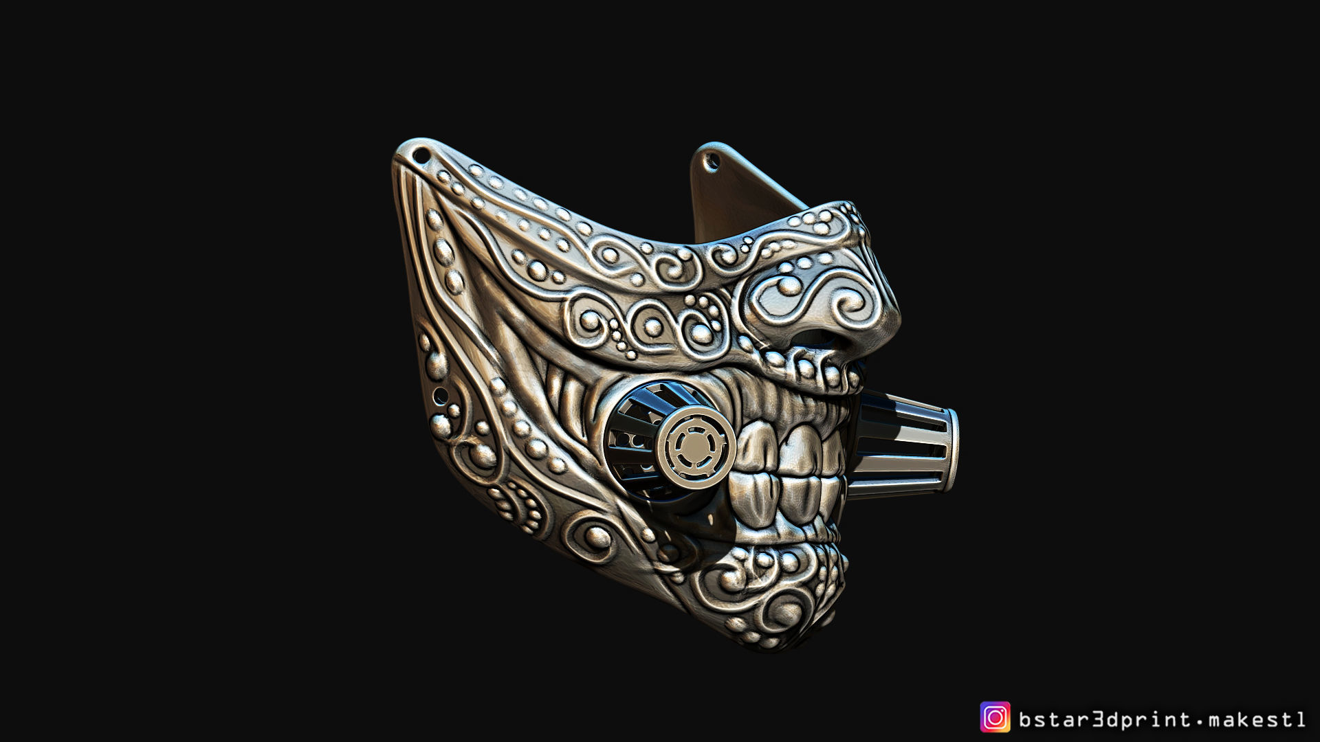Face mask - Samurai Covid Mask 3D print model_19
