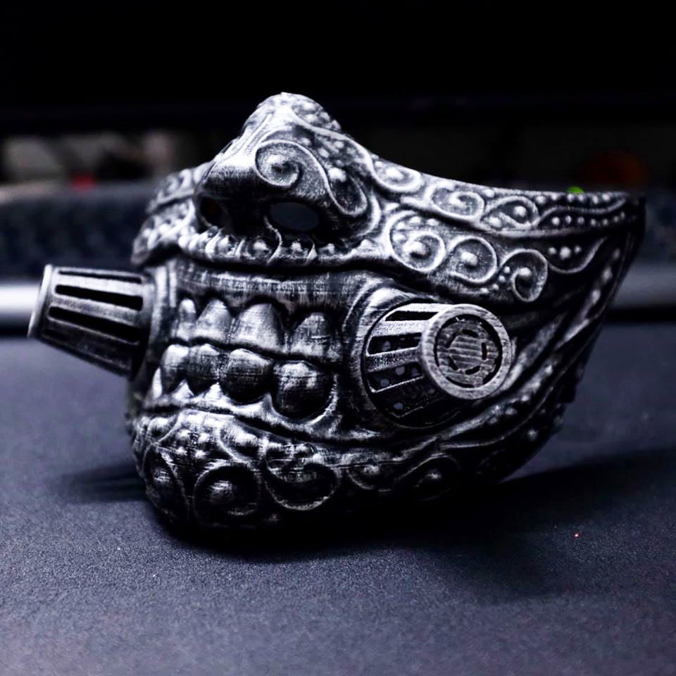 Face mask - Samurai Covid Mask 3D print model_7