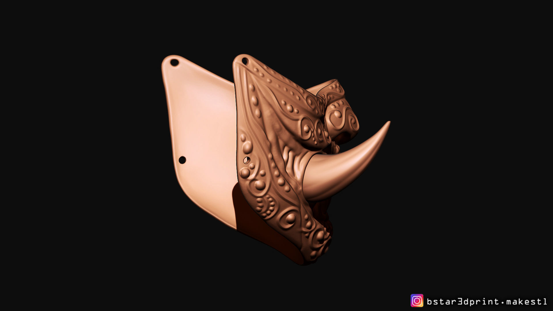 Face mask - Samurai Covid Mask 3D print model_36