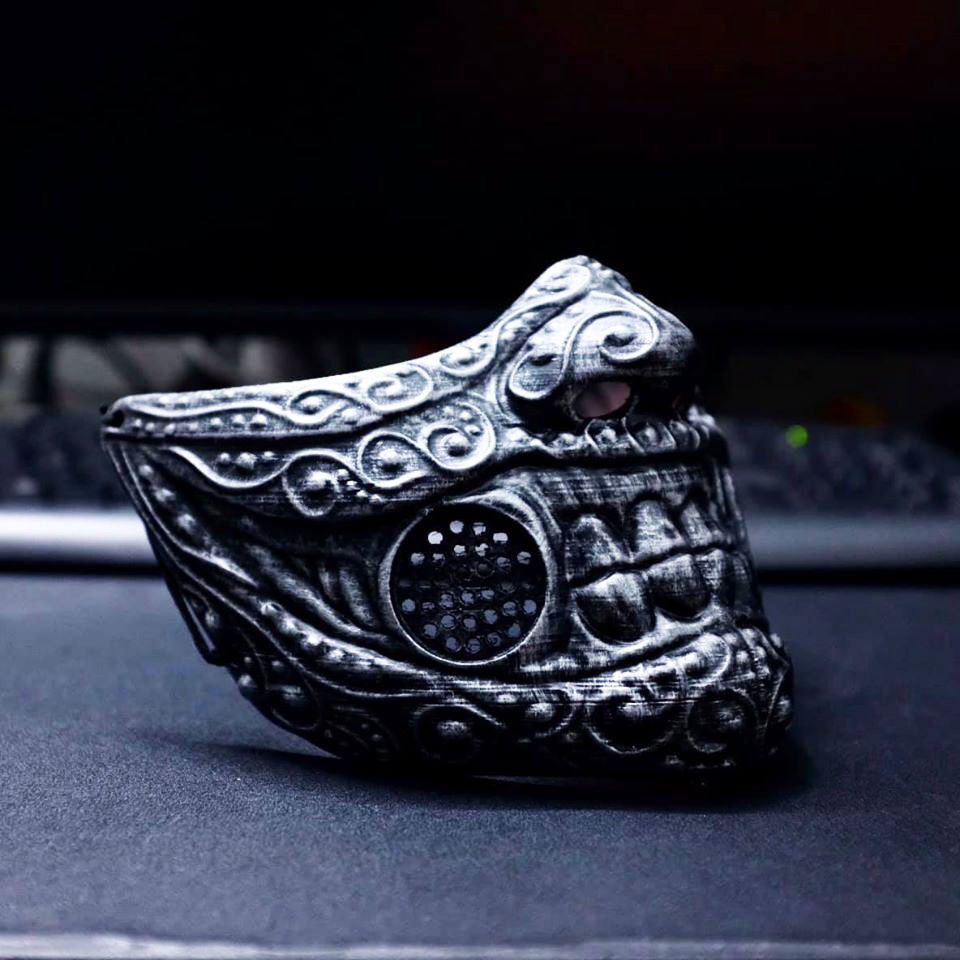 Face mask - Samurai Covid Mask 3D print model_11