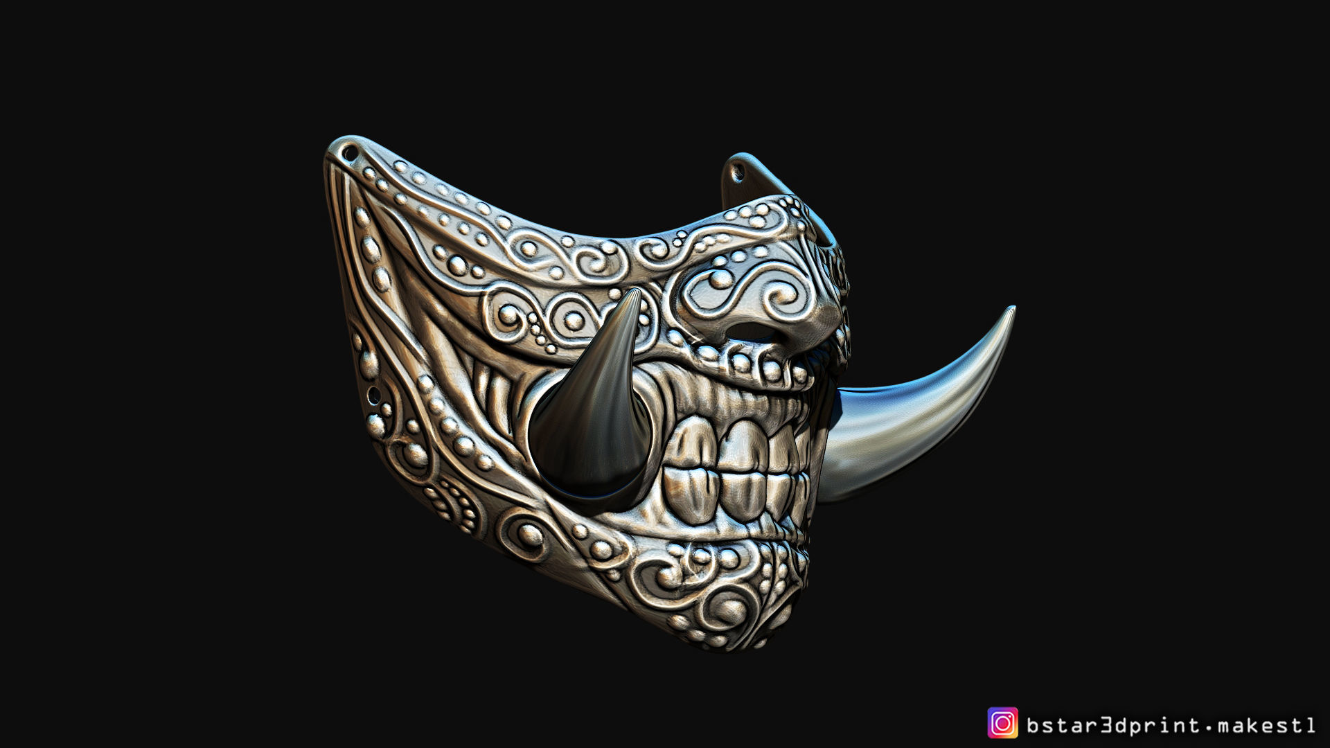 Face mask - Samurai Covid Mask 3D print model_25