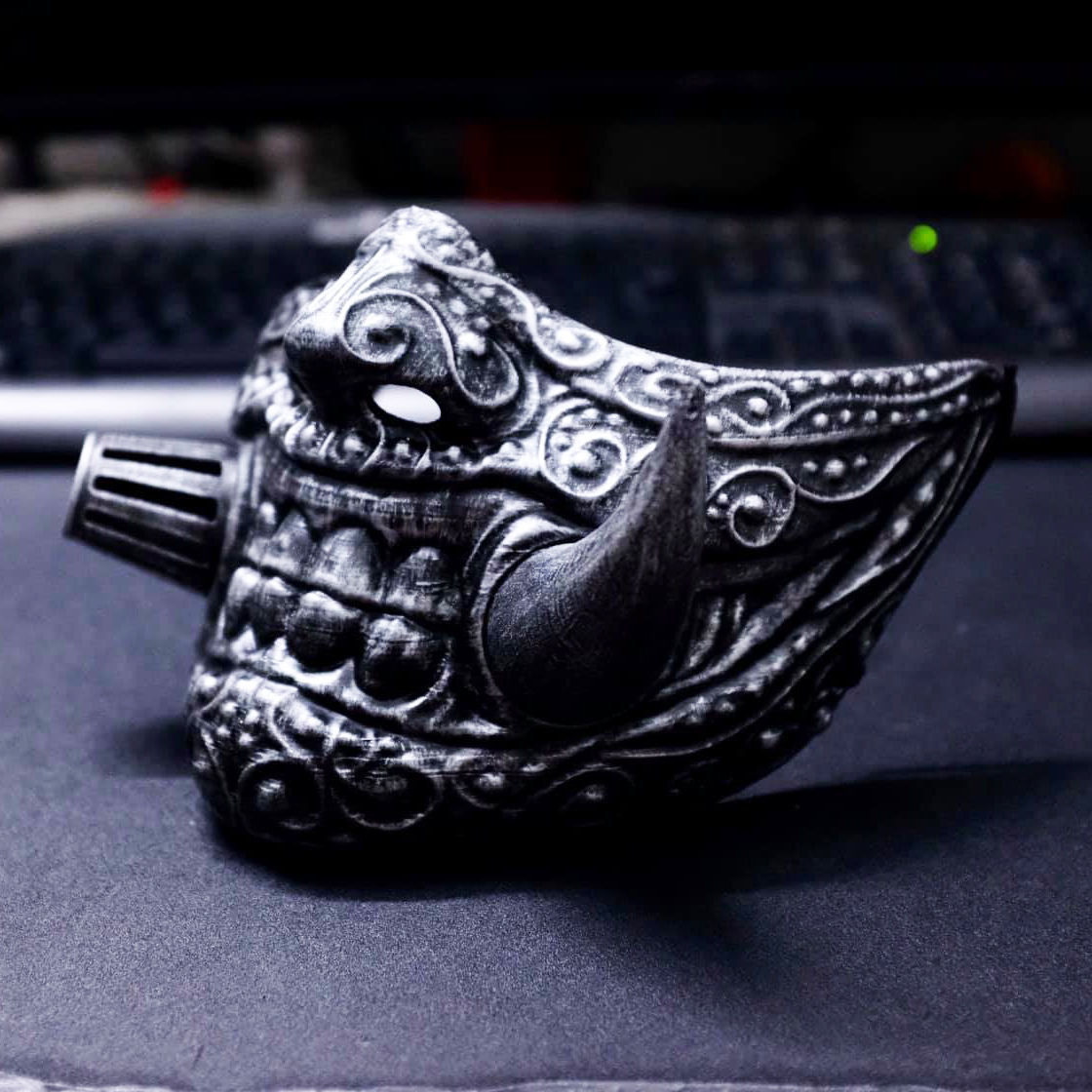 Face mask - Samurai Covid Mask 3D print model_4