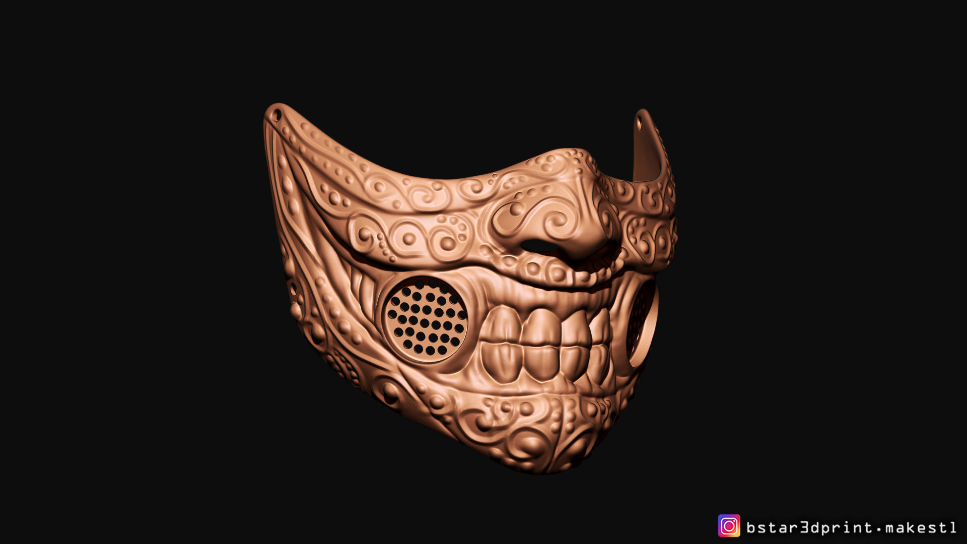 Face mask - Samurai Covid Mask 3D print model_33