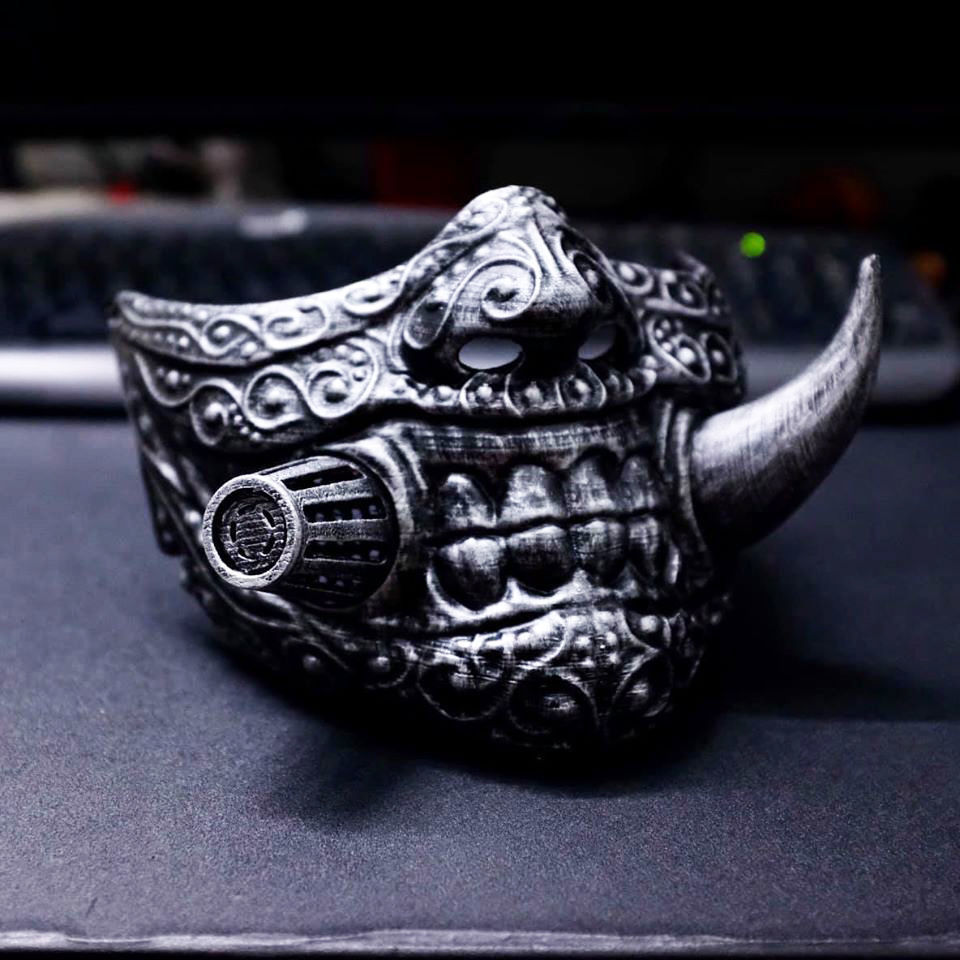 Face mask - Samurai Covid Mask 3D print model_5