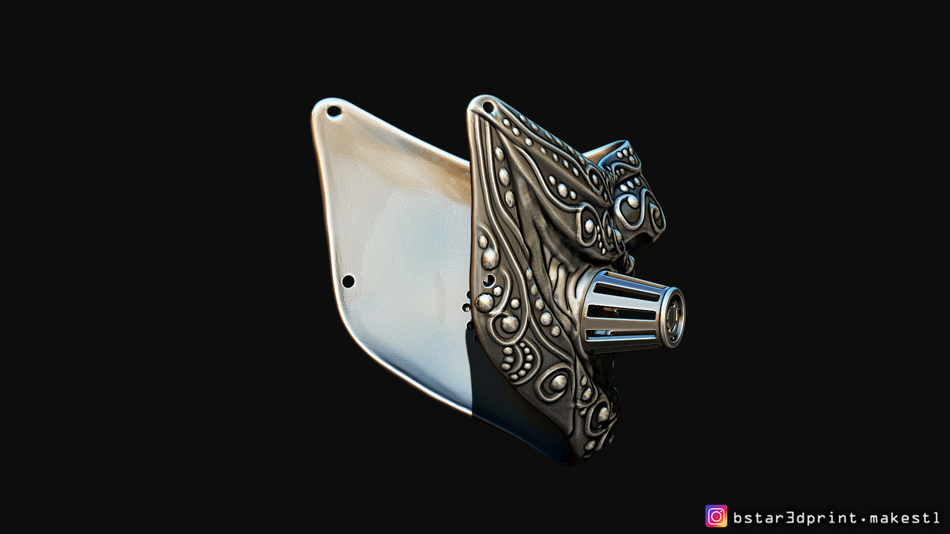 Face mask - Samurai Covid Mask 3D print model_18