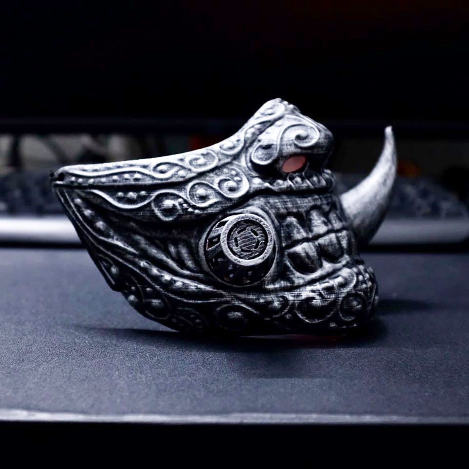 Face mask - Samurai Covid Mask 3D print model_3
