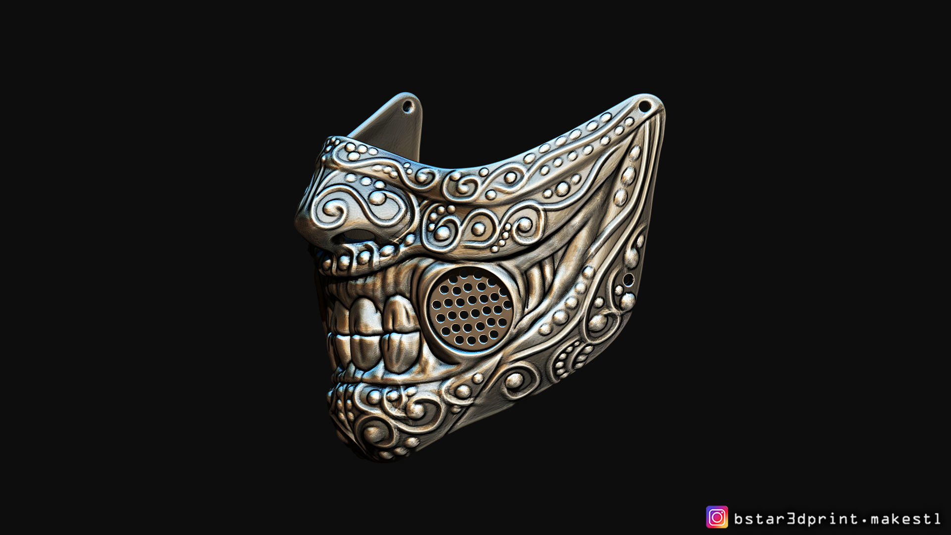 Face mask - Samurai Covid Mask 3D print model_27