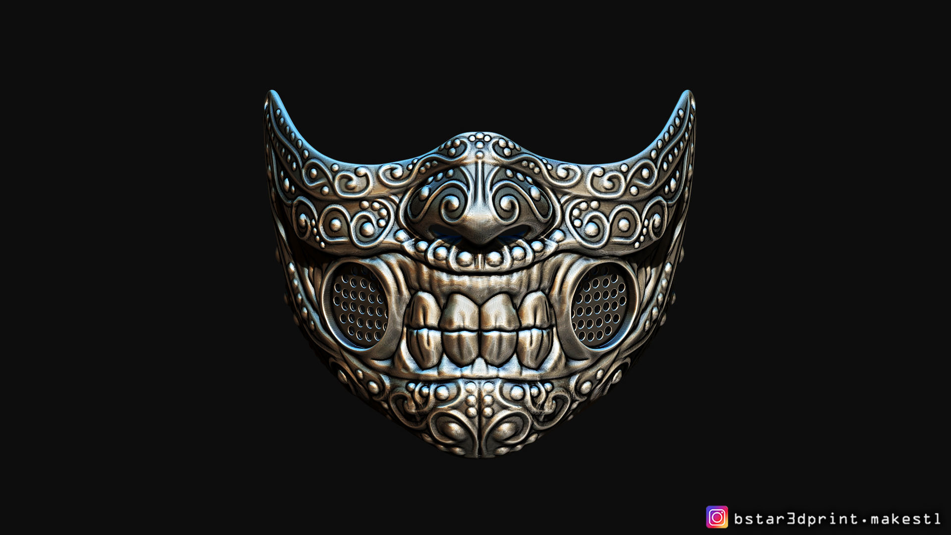 Face mask - Samurai Covid Mask 3D print model_26